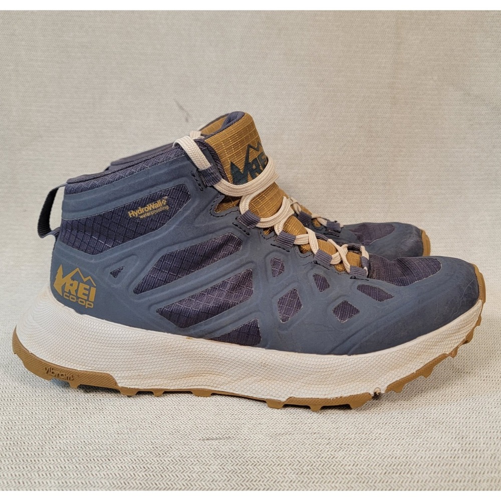 REI Co-OP Flssh TT Mid Waterproof Hiking Boots Shoes Womens 8.5 Blue Lace Up